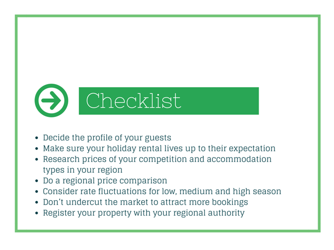 holiday rental checklist