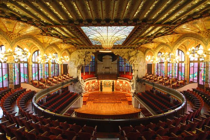 Salle de concerts du Palais de la Musique Catalane, Barcelone - Catalogne (Espagne)