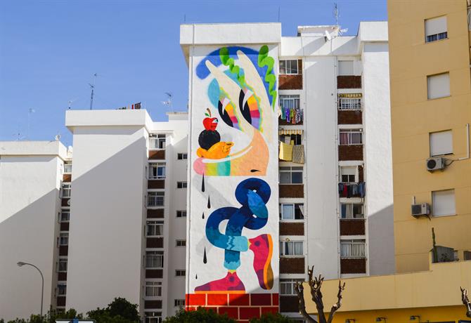 Estepona vægmaleri gadekunst