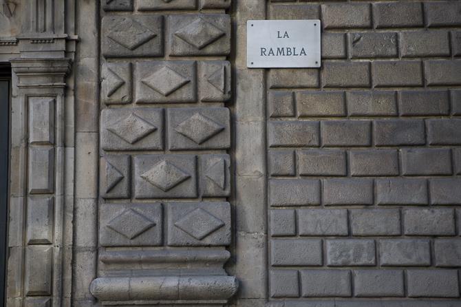 La Rambla in Barcelona, Katalonien (Spanien)