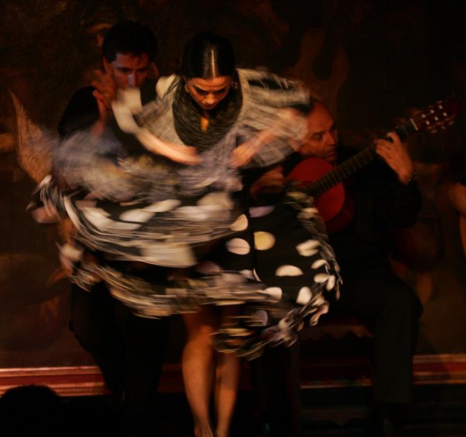 Flamenco-dans kan du også oppleve i Marbella
