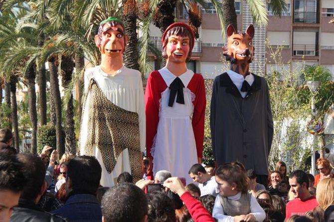Immaculate Conception festival with giants and big heads in Torrevieja
