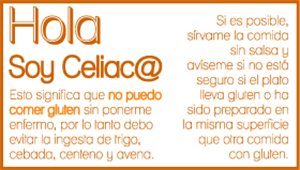 Glutenallergi-kort (spansk)