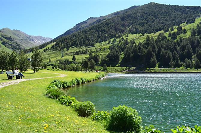 Lake at Vall de Nuria, Pyrenees, Catalonia, Spain