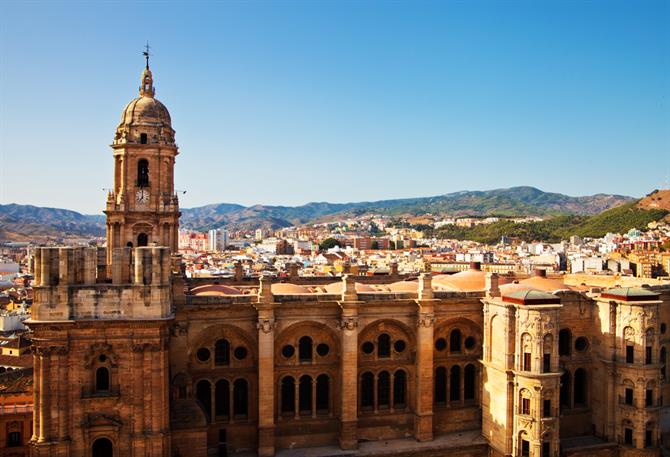 A view overlooking the cathedral in Malaga